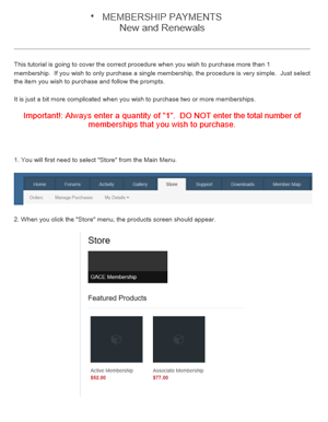 Membership Payment Guide